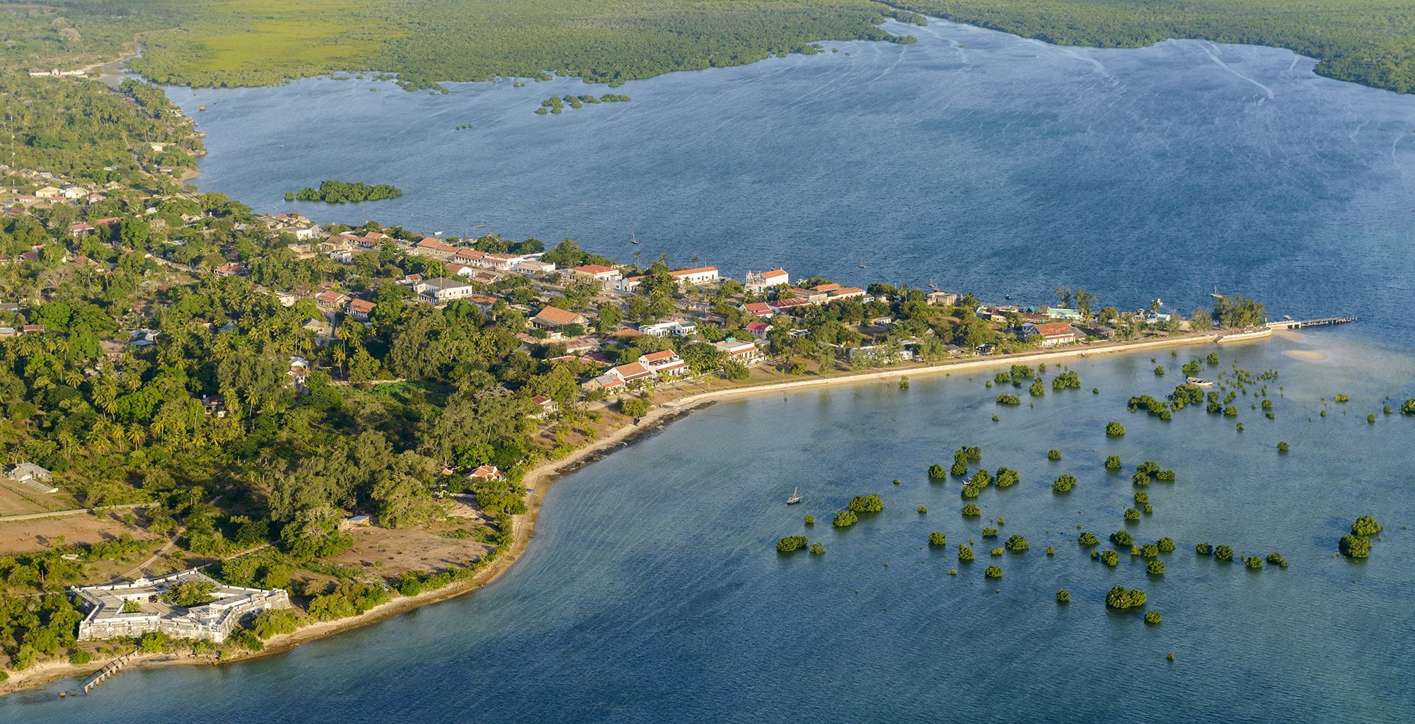 Aerial view of Ibo Island 