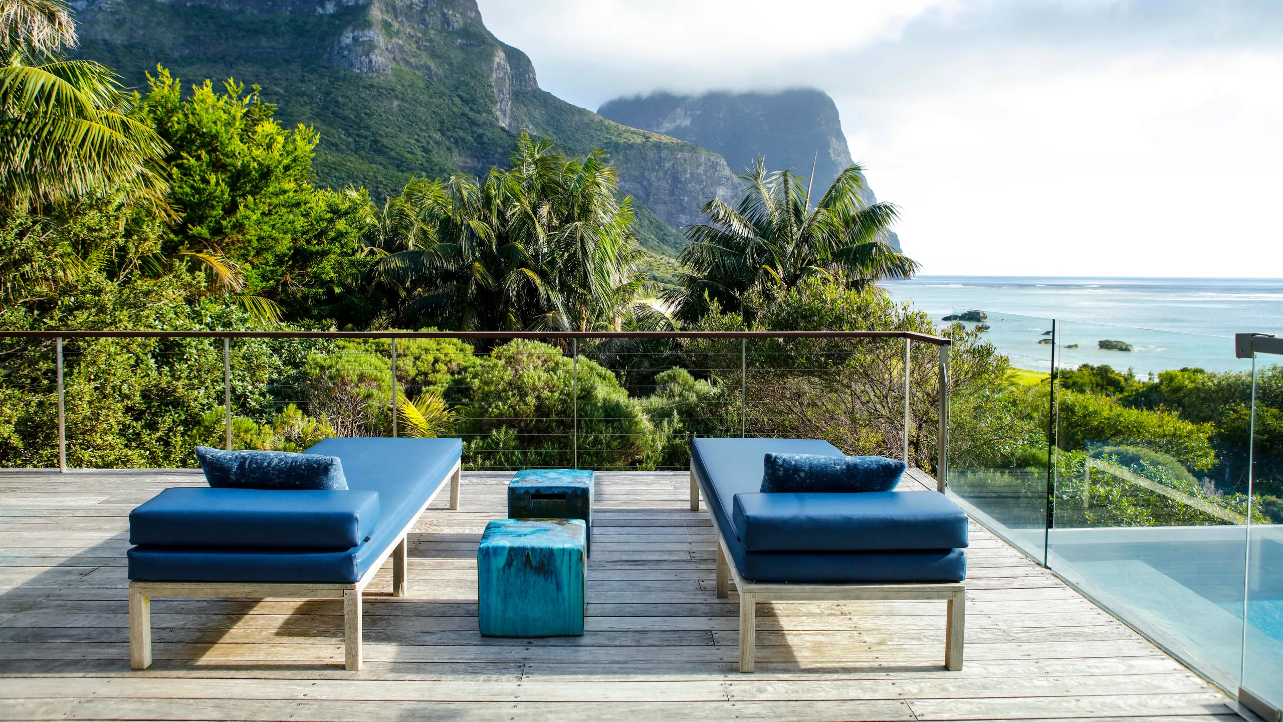 Incredible view of lush green mountains around Capella Lodge 